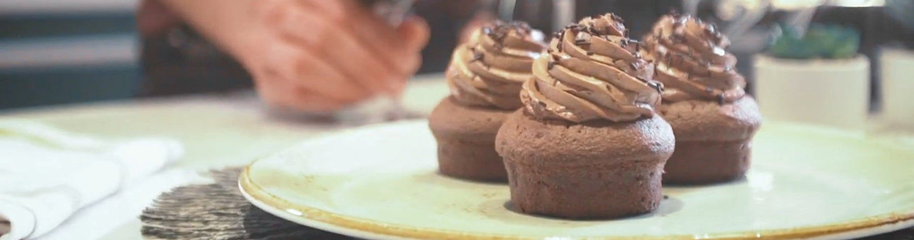 Chocolate Cupcakes Served With Bin 27 Port