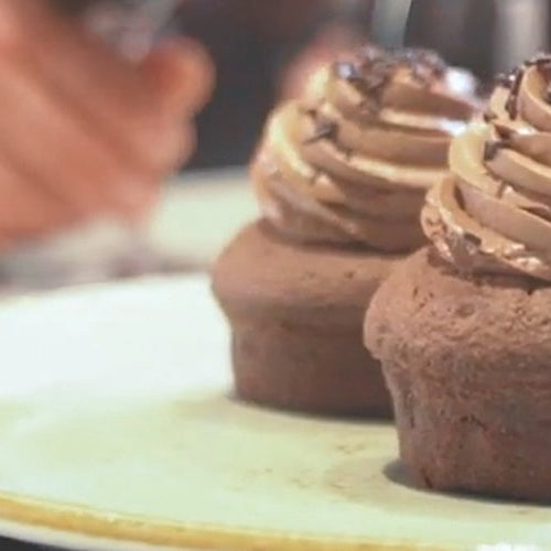 Chocolate Cupcakes Served With Bin 27 Port