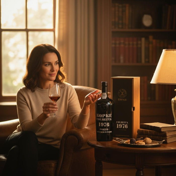 Kopke Colheita Port 1976 In Wooden Gift Box