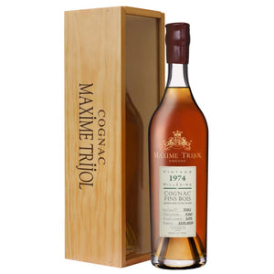 Maxime Trijol 1974 Vintage Fins Bois Cognac Gift Boxed 70cl