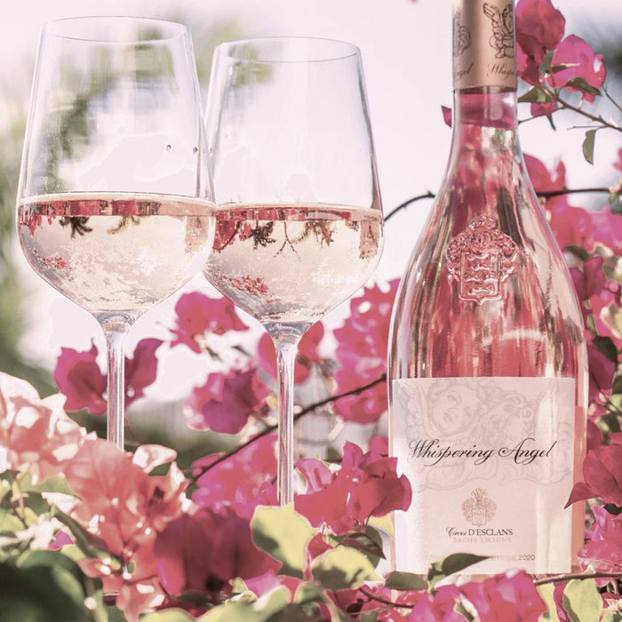 Two Glasses Of Whispering Angel Rose