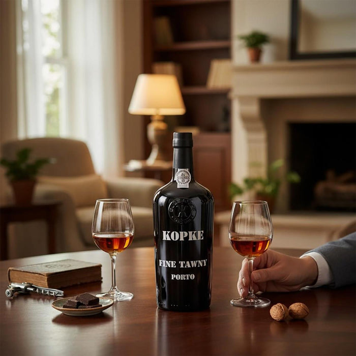 Kopke Fine Tawny Port & Two Glasses