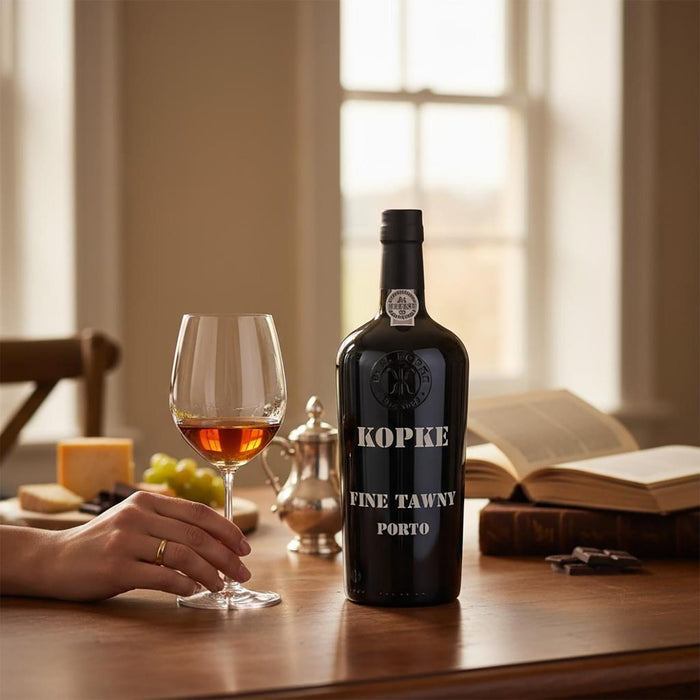 Kopke Fine Tawny Port In Glass With Cheese