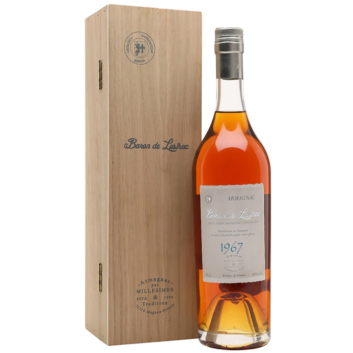 Baron De Lustrac Bas Armagnac 1967 Vintage Gift Boxed 70cl