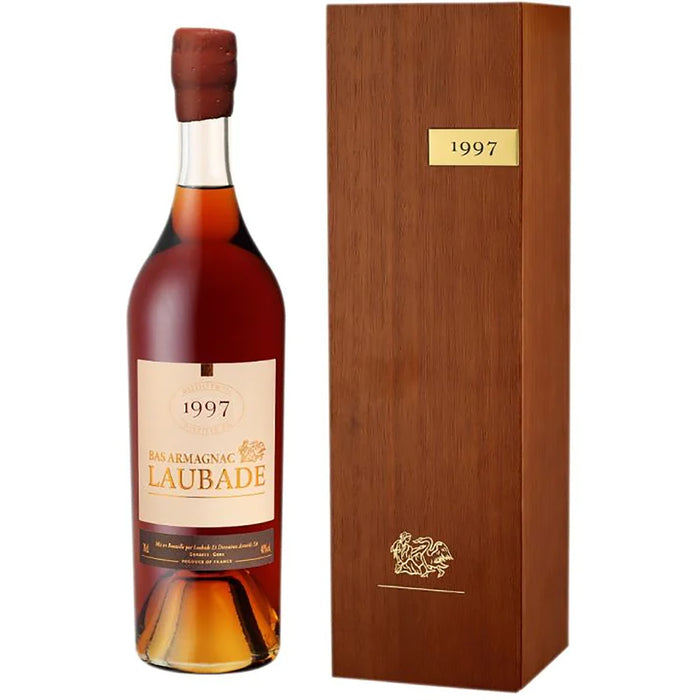 Chateau De Laubade Bas Armagnac 1997 Vintage Presented With A Wooden Gift Box
