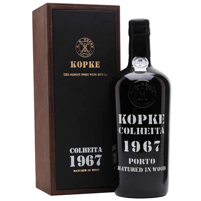 Bottle Of Kopke Colheita Port 1967 75cl Presented With Wooden Gift Box