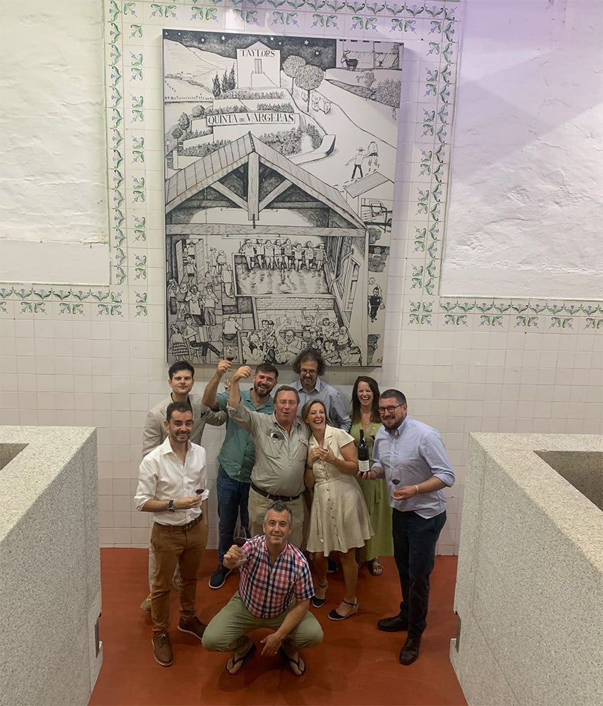 The tiled panel at Vargellas, featuring the people of the estate, including David's father, Bruce Guimaraens