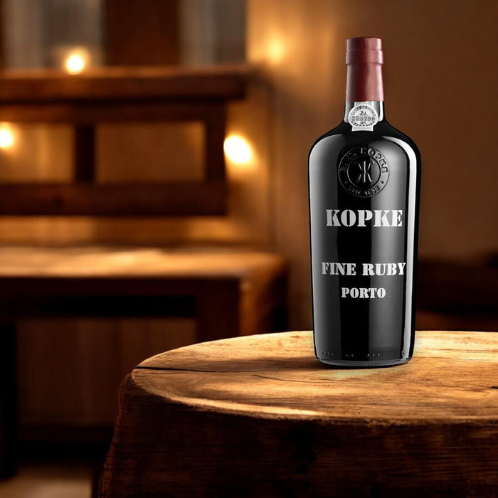 Kopke Fine Ruby Port On A Barrel In Cellar