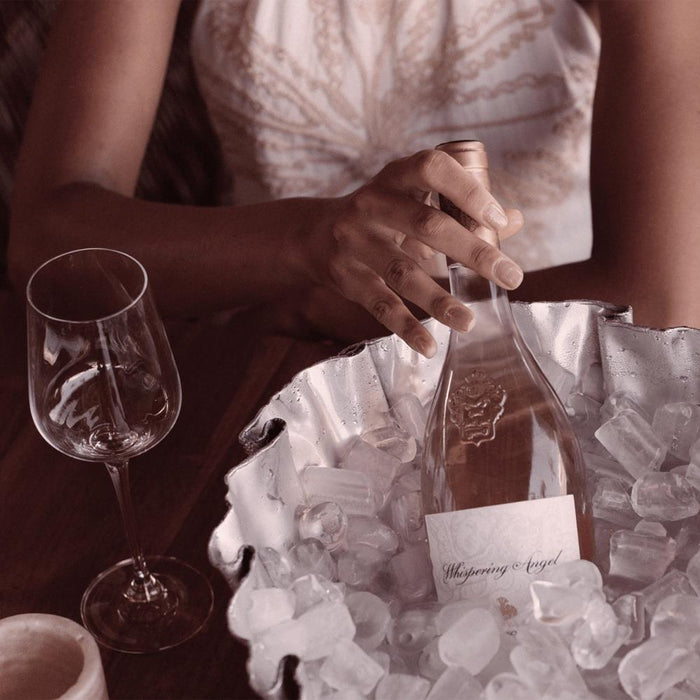 Whispering Angel Rose On Ice Bucket