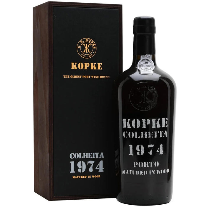 Kopke Colheita Port 1974 In Wooden Gift Box
