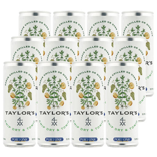 Taylors Chip Dry White Port & Tonic Cans 12 x 25cl