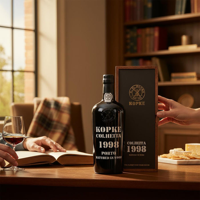 Kopke Colheita Port 1998 In Wooden Gift Box