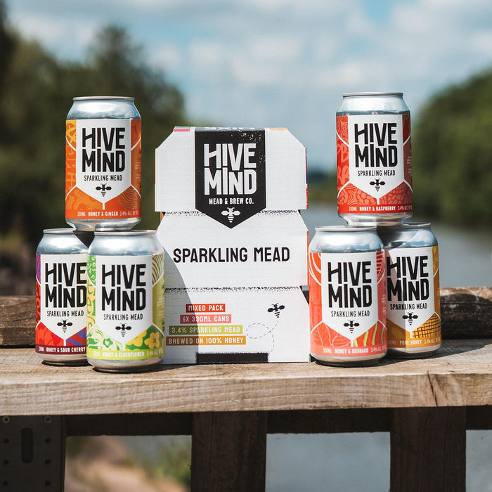 Hive Mind Sparkling Mead Mixed Pack Of Cans 6 x 33cl