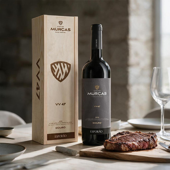 Esporao Quinta Dos Murcas VV47 2015 Magnum With Wooden Gift Box & Rib Eye Steak Pairing