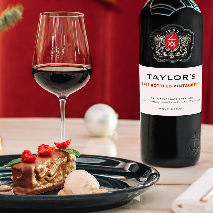 Taylors Port With Food At Christmas